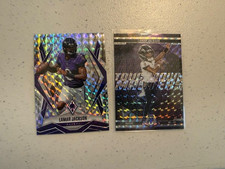 2-Lamar Jackson Panini 2025 Mosaic Touchdown Masters #5, Phoenix Prism #144 MINT