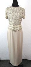 Adrianna Papell Special Occasion Beaded Silk Top Skirt Set Formal Size 8P