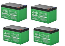 KIT 4 BATTERIE RICARICABILE AL PIOMBO 12V Volt 16Ah A USO CICLICO DEEP CYCLE VRL