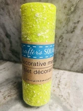 CRAFTER'S SQUARE 6" x 3 yd Splatter Decorative Mesh ~ Green NEW 5 Pcs