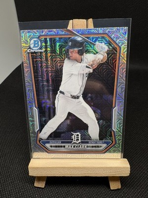 2026 Bowman Mega Box Max Clark Tigers Chrome Mojo Refractor Card #BCP-2 A