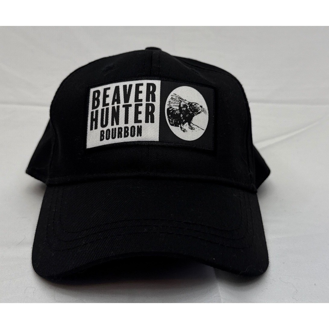 Bourbon Snapback Hat Beaver Hunter Patch Black In… - image 2