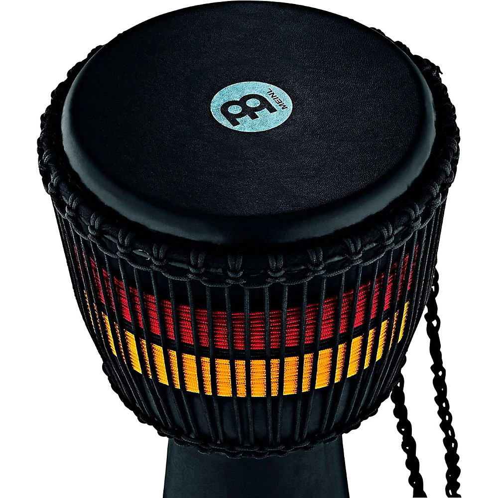 Meinl African Style Fire Rhythm Series Rope Tuned Wood Djembe 10 in. Black