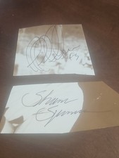 Jeff Nelson Shane Spencer cut signature autographed paper Ny yankees signed 2 