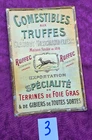 3 / lithographed sheet 1910 EDIBLES with TRUFFLES Claudot - deschandeliers