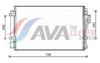 AVA Clever Choice Kondensator, Klimaanlage KA5157D FüR KIA