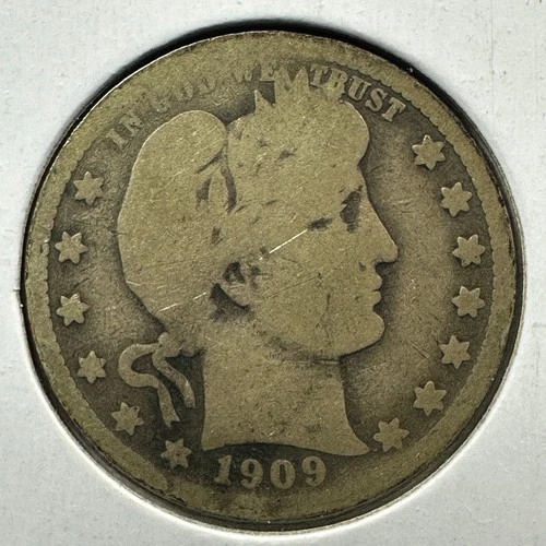 1909-D 25C Barber Quarter, Contains 0.1808oz of SILVER (88299)