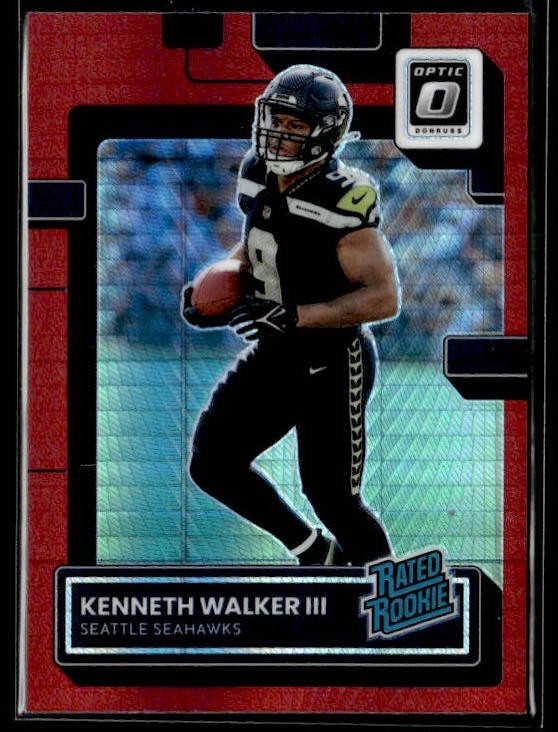 L38,301 - 2022 Donruss Optic Red Hyper #218 Kenneth Walker III RR