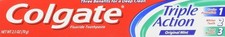 Colgate Travel Size toothpaste, Multicolor, Triple Action, 2.5 Ounce