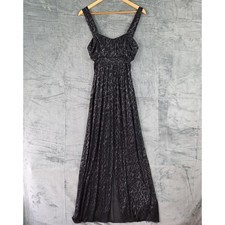 Vintage Womens Dress 6 Black Babydoll Y2K Prom Fairy Grunge Whimsigoth Milkmaid