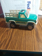 Buddy L Farms Green Pickup Truck Vintage Steel Pressed Toy 1981