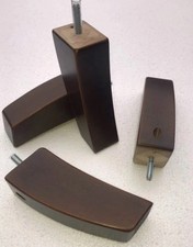 4 premium Curved Solid Wood Furniture Sofa Legs M8 Chair   155 mm colour walnut 