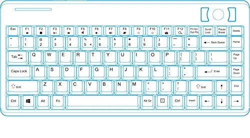 Perixx PERIBOARD-505H PLUS US, track ball with a keyboard with two USB - Image 4 of 4