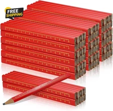 100 Pcs Carpenter Pencils, Octagonal Hard Black Carpenter Pencils  Woodworking