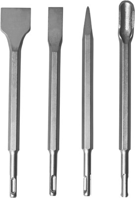 4Pcs Sds-Plus Rotary Hammer Chisel Set - 20Mm & 40Mm Flat Blades, 21Mm Scaling C