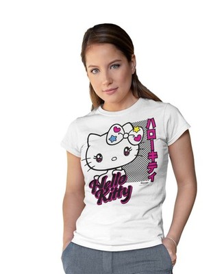 Hello Kitty Bright Tokyo Japan Herz Stern süß klassisch offiziell Damen T-Shirt