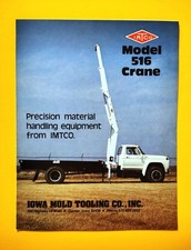 Iowa Mold Tooling Imtco 516 Crane Ford F-750 3 Pages Double Side Colour Brochure