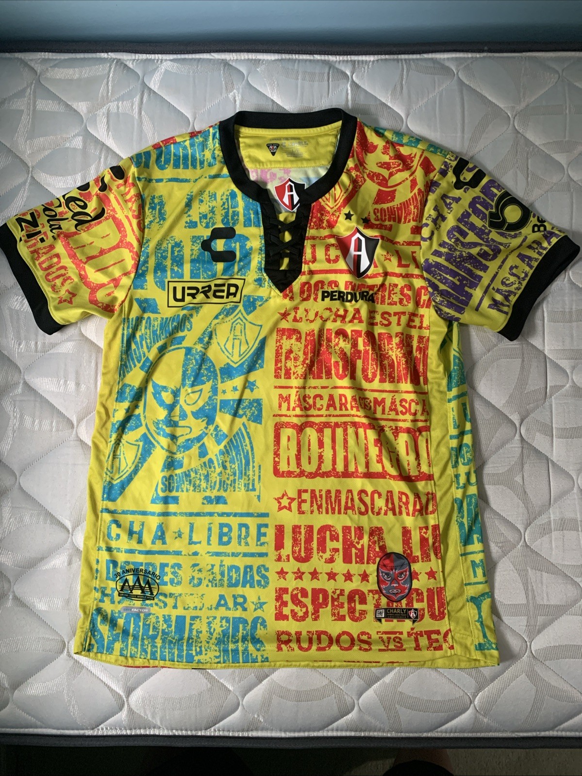 Atlas FC Lucha Libre Jersey Adult L Mexico Soccer 30th Anniversary Mens
