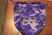 CROWN ROYAL BAG - NO ALCOHOL/BAG ONLY - PURPLE CAMO TYPE DESIGN - 750 mL SIZE