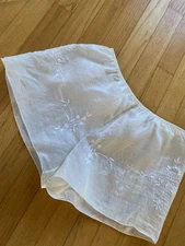 BODE Silk Organza Embroidered Vintage Fabric Shorts XS