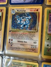 Pokémon Machamp Base Set 8/102 Holo- shipped with card protectcard protector. 