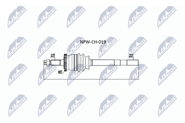 NTY NPW-CH-019 Antriebswelle Vorne Rechts FüR Jeep-image