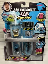 Mr Beast Lab Swarms Lab Pack 5 Micro Panther W/ Ultra Rare Panther, NEW!   (J1)