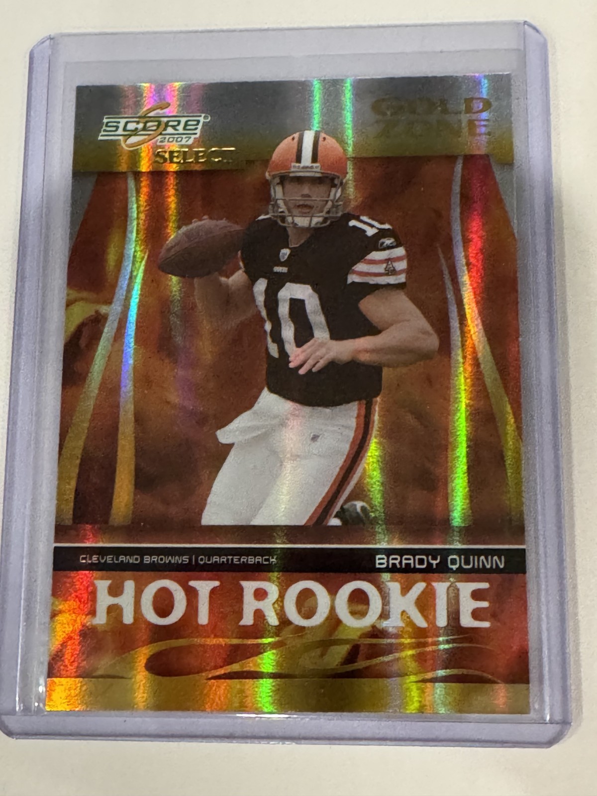 Brady Quinn Score Hot Rookie #HR2 Gold Zone