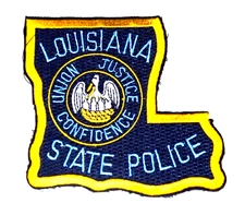 LOUISIANA STATE POLICE Police Patch – STATE SHAPE – STATE SEAL PELICAN 2D