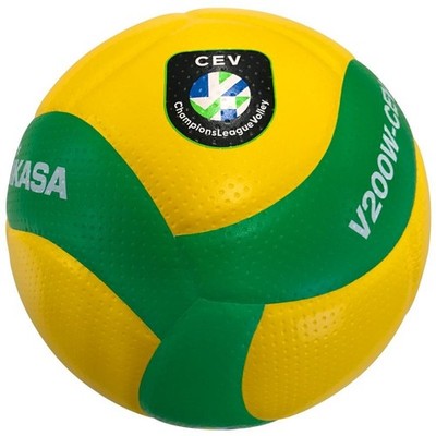 Mikasa Volleyball V200W-CEV Spielball Champions League gelb/grün Gr. 5