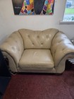 Chesterfield Love Seat Cuddle Chair Shaped Back With Bun Feet