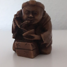 Japanische Netsuke/Sagemono Figur Mensch, braun