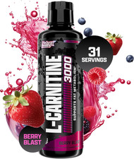 L-Carnitine 3000 31 Servings, Berry Blast  Liquid Shots, Stimulant Free  Sup