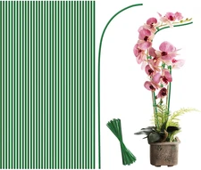 [36 Pcs] Plant Stakes, Bendable Plant Sticks, 18 Inches Single Stem Plant Suppor