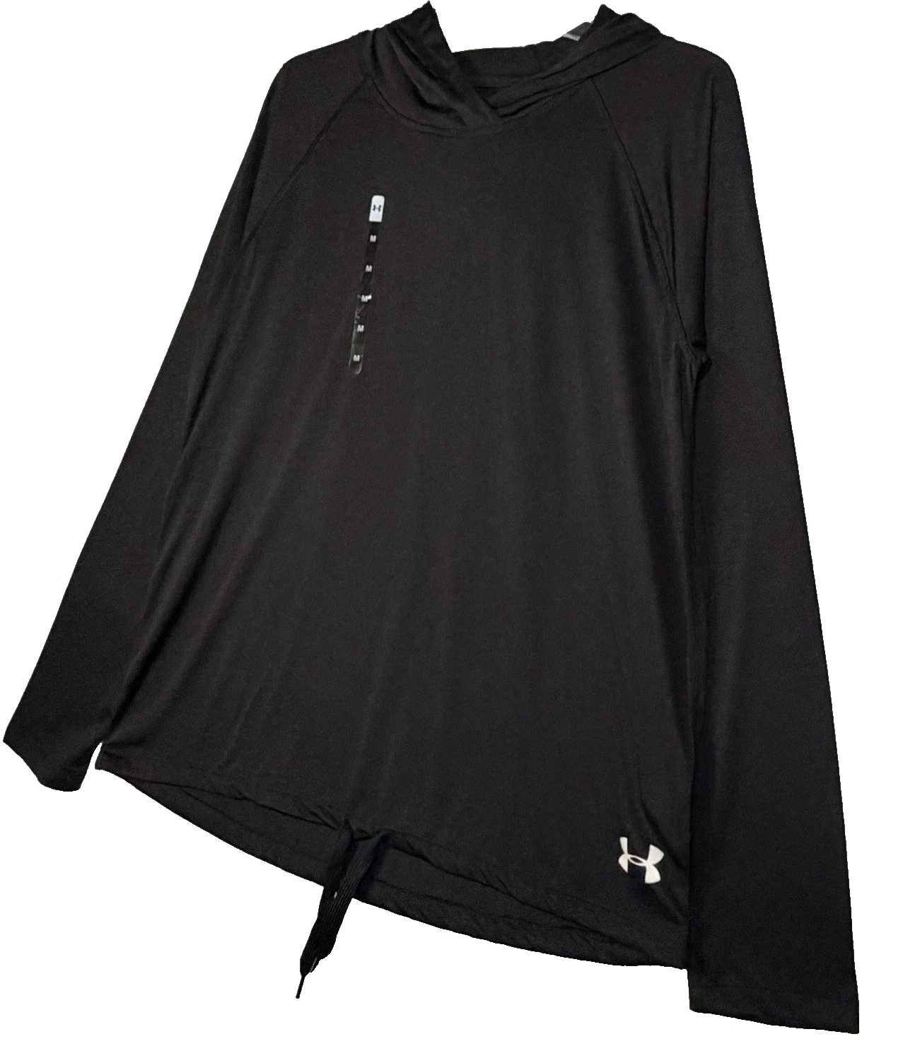 Under Armour Heatgear Velocity Twist Hoodie Women Med 1298715 Black Athleisure