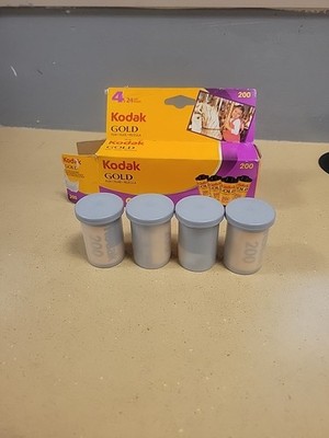 Kodak 4-Roll Pack Gold 200 35mm 24 Exposure Print Film Expired 7/2013 Open Box