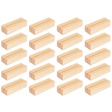 20 Pieces Wood Place Card Holders, Wooden Table Number Holder Stand Clamps3620
