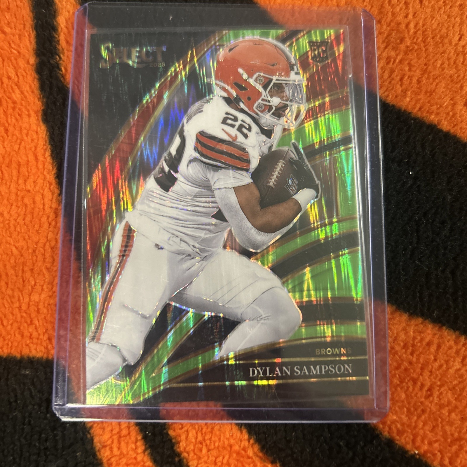 2025 Panini Select - Club Level Dylan Sampson #255 Neon Green Shock Prizm...