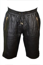 Genuine Black Leather Shorts For Men 100 Real Lambskin Leather Shorts