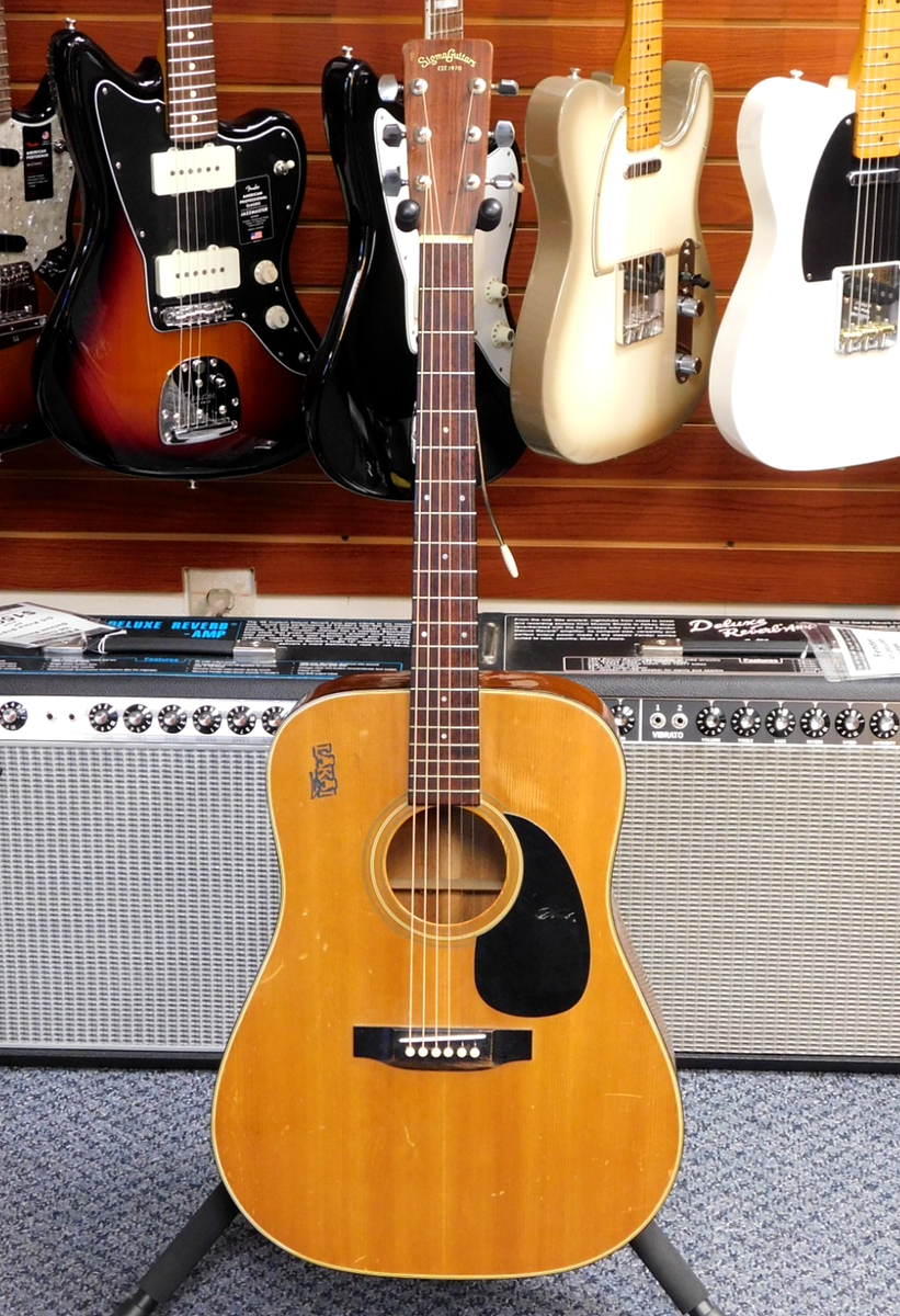 Vintage 1970's Sigma DM-5 Dreadnought Acoustic Guitar w/Case! Made