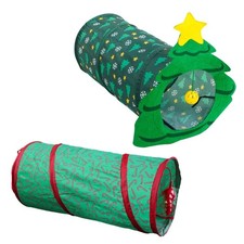 Cat Tunnel Tube Collapsible Spring Tube for Small Animal Easy to Assemble &Fold