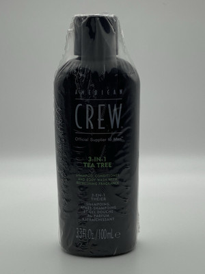 American Crew 3-in-1 Tea Tree Shampoo Conditioner Body Wash 3.3 oz