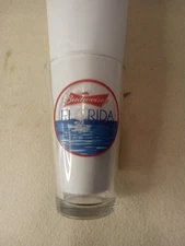 FLORDIA Budweiser Beer 16 Oz Pint Drink Glass Anheuser Busch Barware 6 inch tall