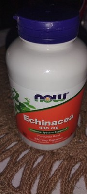 NOW Foods Supplement, Echinacea (Purpurea Root) 400 mg, Immune 250 Veg Cap