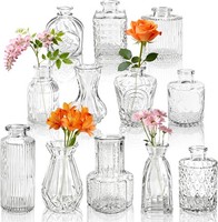 Knospenvasen Glas 12 StüCk Mini-Vintage FüR Hochzeit Tischdekoration Blumen