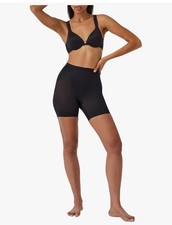 Spanx Size Large Mid-Thigh Shaping Shorts Very Black New