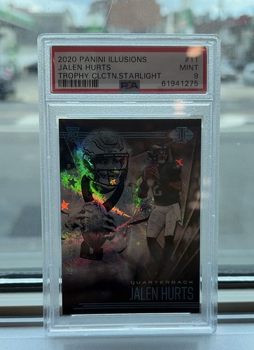 2020 Panini Illusions - Jalen Hurts #11 Trophy Collection Starlight (RC) PSA 9