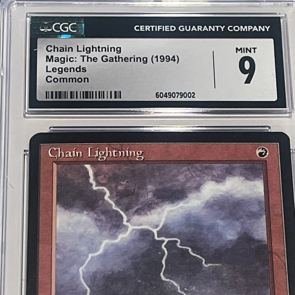 CHAIN LIGHTNING Legends CGC 9 Mint Vintage MTG Magic The Gathering 1994 Graded - Image 2 of 4