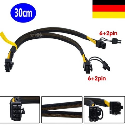 PCI-E 8pin to Dual 8pin(6+2) f. DELL T7810 T7920 GPU Video Card Power Kabel 30cm