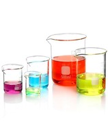 Glas Becherglas Labor KüChe Borosilikat Messbecher Set 5 StüCk 500Ml 250Ml 100Ml